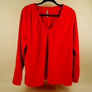 Old Navy Women's Orange V Neck Sweatshirt XXL